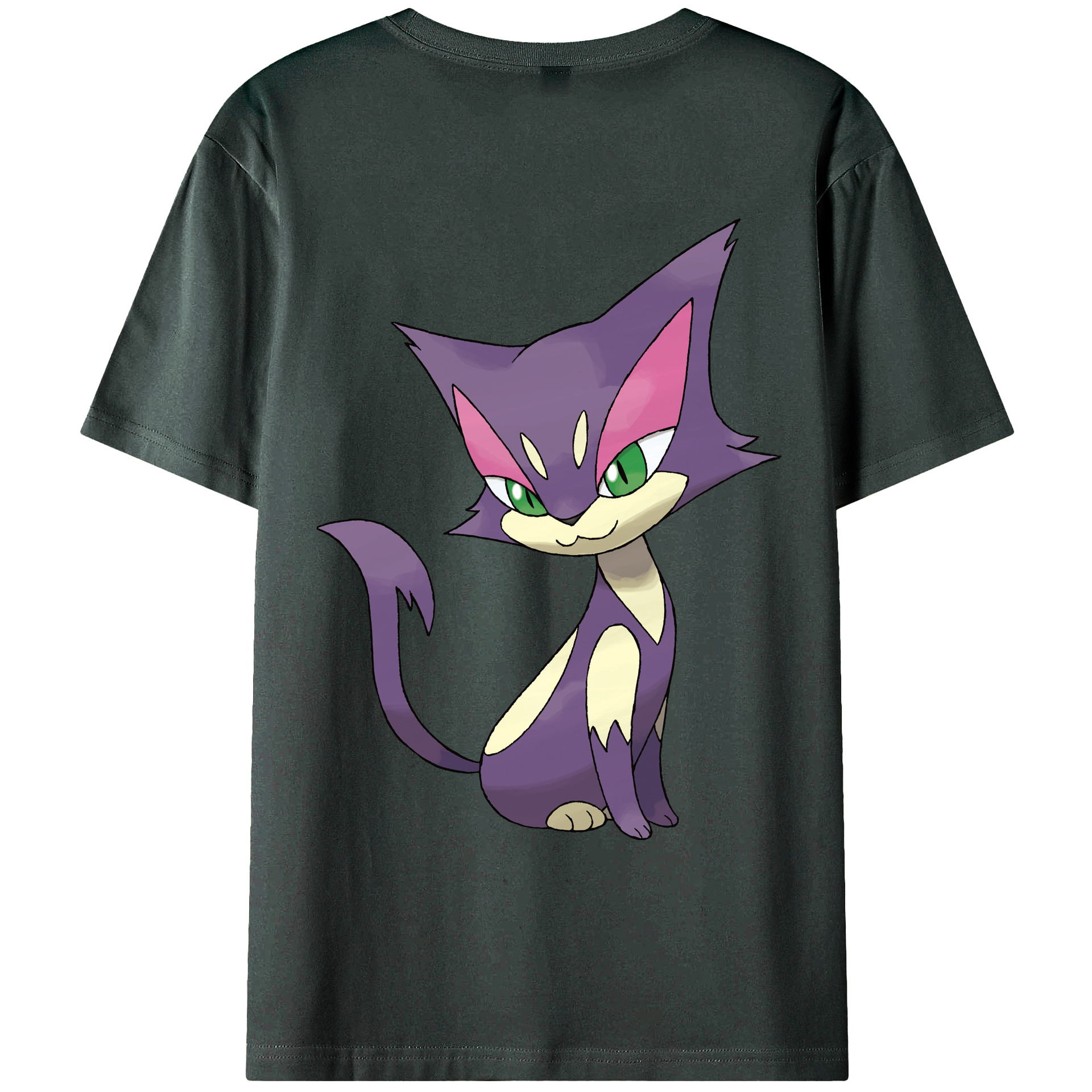 （画像用） ポケットモンスター Pokémon 綿100％ メンズ半袖Tシャツ（バックプリント） 通気性